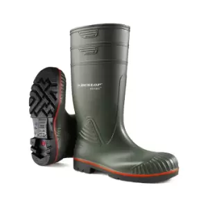 Acifort heavy duty f/s Safety Wellington Boot sz 6 - Green - Green - Dunlop