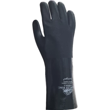 850FWG Double Dip Black PVC Gloves - Size 10
