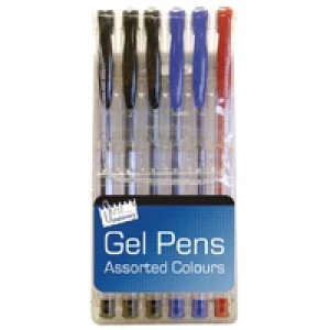 Tallon Gel Pen Assorted Pack of 6 1225
