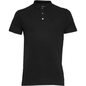 French Connection Central Crepe Polo Shirt - Black
