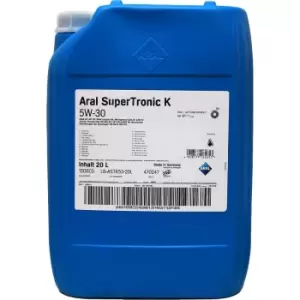 ARAL Engine oil Aral SuperTronic K 5W-30 Capacity: 20l 15DBC5