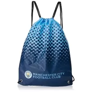 Manchester City FC Official Football Fade Design Gym Bag (One Size) (Light Blue/Navy)