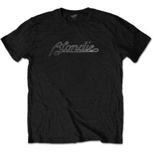 Blondie - Logo Mens Large T-Shirt - Black