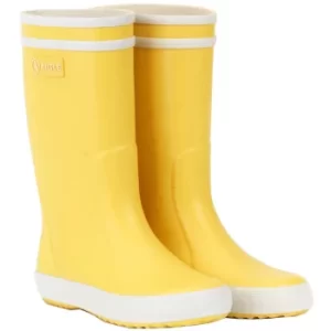 Aigle Childrens Lolly Pop Wellington Boots Yellow/White EU33