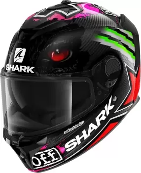 Shark Spartan GT Carbon Replica Redding Signature Helmet, red-green Size M red-green, Size M