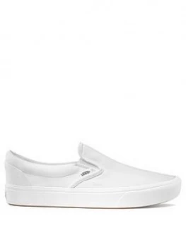 Vans Comfycush Slip-Ons - White/White, Size 9, Men