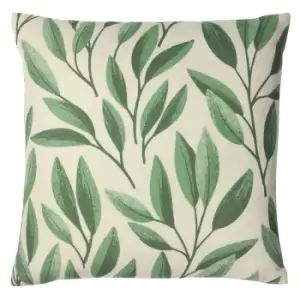 Laurel Botanical Cushion Forest Green, Forest Green / 45 x 45cm / Polyester Filled