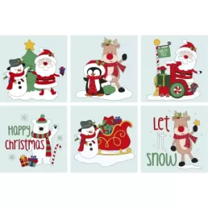 Eurowrap Let it Snow! Gel Christmas Window Stickers (One Size) (Multicoloured)