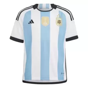 adidas Argentina 3 Star Home Jersey Junior - White