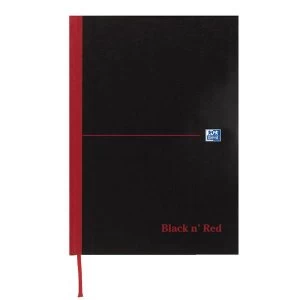 Black n Red A6 Hardback Casebound Notebook 90gm2 192 Pages Ruled Pack of 5