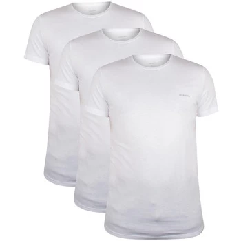 Diesel 3 Pack Jake Plain Logo T-Shirts mens T shirt in White - Sizes UK XS,UK S,UK L,UK XL,UK XXL