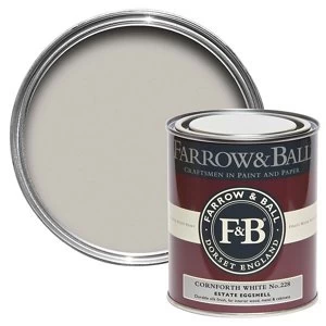 Farrow & Ball Estate Cornforth white No. 228 Eggshell Metal & wood Paint 0.75L