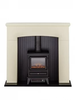 Adam Fire Surrounds Denbury Electric Fireplace Suite With Stove