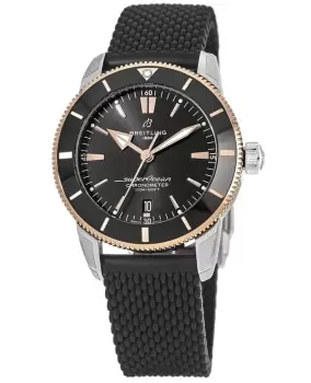 Breitling Superocean Heritage II Automatic 44 Rose Gold & Steel Black Dial Rubber Strap Mens Watch UB2030121B1S1 UB2030121B1S1