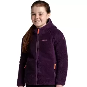 Craghoppers Girls Kaito Hooded Relaxed Fit Fleece Jacket 11-12 Years - Chest 29.5-31 (75-79cm)