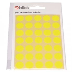 Blick Yellow Fluorescent Label Bag Round 13mm Pack of 2800 RS004752