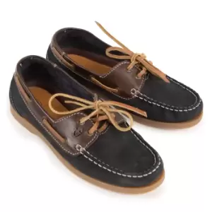 Moretta Womens/Ladies Avisa Leather Boat Shoes (8 UK) (Navy)