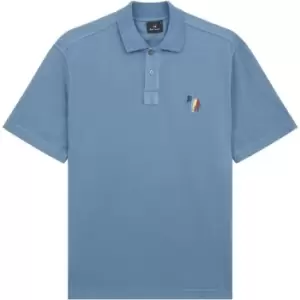 Paul Smith Broad Stripe Zebra Polo Shirt - Blue