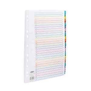 Concord Index 1-31 A4 Extra-Wide for Punched Pocket White with Multi-Colour Tabs 10001/CS100