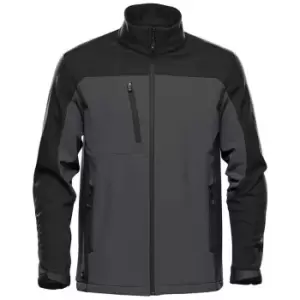 Stormtech Mens Cascades Soft Shell Jacket (XXL) (Dolphin/Black)