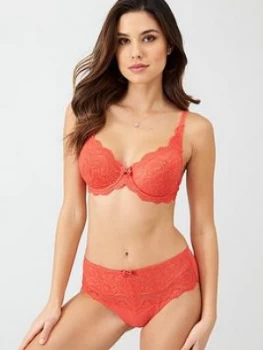 Playtex Flower Lace Brief - Coral, Size L, Women