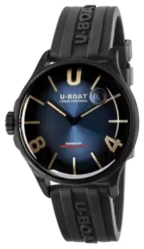 U-Boat 9020 Darkmoon 40mm Blue IPB Black Strap Watch