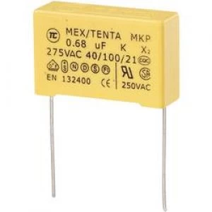 MKP X2 suppression capacitor Radial lead 0.68 uF 275 V AC 10 27.5mm L x W x H 30 x 11 x 20 mm MKP X2