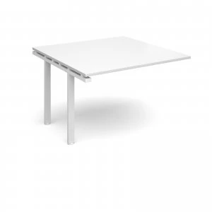 Adapt II Boardroom Table Add On Unit 1200mm x 1200mm - White Frame wh