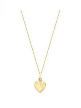 Love Gold 9Ct Yellow Gold Patterned Heart Locket
