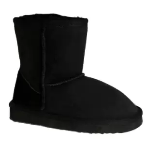 Eastern Counties Leather Childrens/Kids Charlie Sheepskin Boots (6 Child UK) (Black)