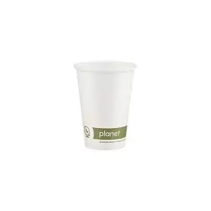 Planet 7oz Single Wall Plastic-Free Paper Hot Cup Pack of 50 PFHCSW07