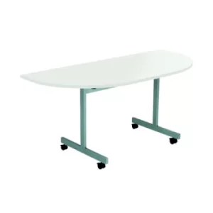D-End Tilt Table 1600 x 800mm White/Silver KF822523