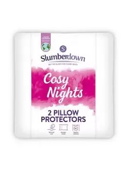 Slumberdown Cosy Nights 2 Pack Pillow Protector - White