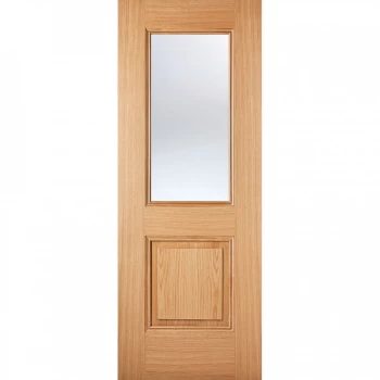 LPD Arnhem Fully Finished Oak Clear Glazed Internal Door - 1981mm x 686mm (78 inch x 27 inch)