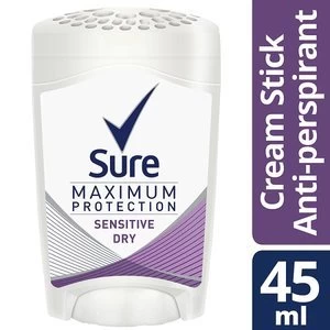 Sure Maximum Protection Sensitive Dry Deodorant 45ml