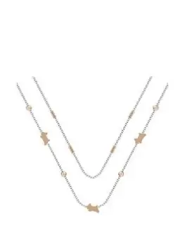 Radley Ladies Silver & 18Ct Rose Gold Plated Double Layer Necklace