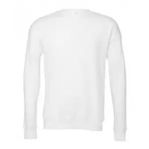 Bella + Canvas Adults Unisex Drop Shoulder Sweatshirt (S) (White)