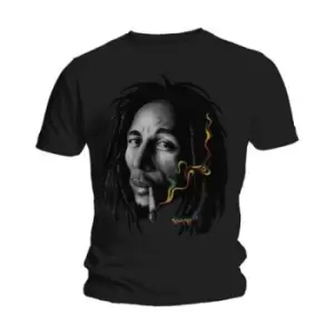 Bob Marley - Rasta Smoke Unisex XX-Large T-Shirt - Black