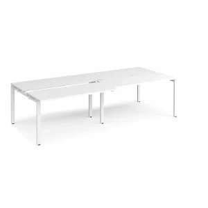 Adapt II Sliding top Double Back to Back Desk s 2800mm x 1200mm - White