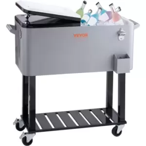 Vevor - 80Qt Rolling Cooler Cart with Bottle Opener Drainage Patio Party Bar Drink