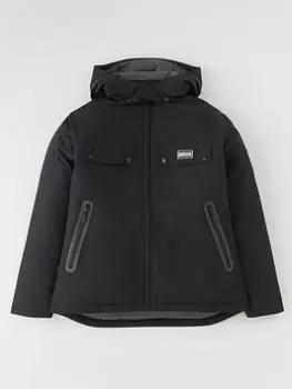 Barbour International Boys Proctor Showerproof Jacket - Black, Size Age: 8-9 Years