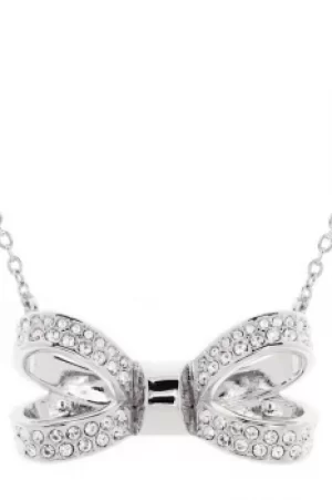 Ted Baker Ladies Silver Plated Olira Opulent Pave Bow Necklace TBJ1560-01-02