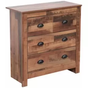 Wooden Storage Cabinet with 2+2 Drawers,79x35x81cm(WxDxH) - Same as picture. - Hmd Furniture