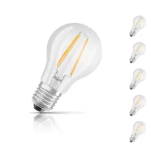 Ledvance GLS LED Light Bulb Dimmable E27 7W (60W Eqv) Warm White 5-Pack