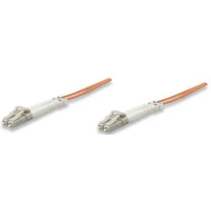 Intellinet Fibre Optic Patch Cable Duplex Multimode LC/LC 50/125 m OM2 20m LSZH Orange Fiber Lifetime Warranty