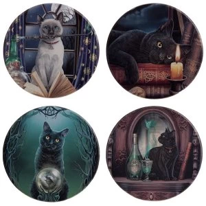 Lisa Parker Magical Cats Set of 4 Coasters