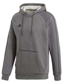 Adidas Mens Core 18 Sweat Hooded Tracksuit Top, Grey, Size S, Men