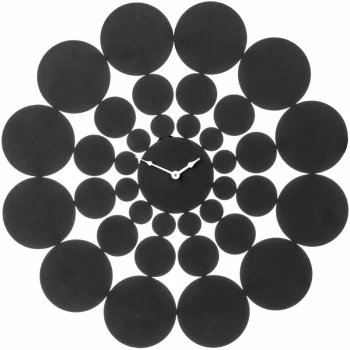 Black Discs Design Wall Clock - Premier Housewares