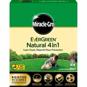Miracle-Gro Miracle Gro Natural 4 in 1 Lawn Food, Weed and Moss Preention 85m2