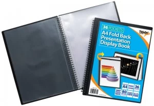 Tiger A4 Fold Back Display Book 36 Pocket